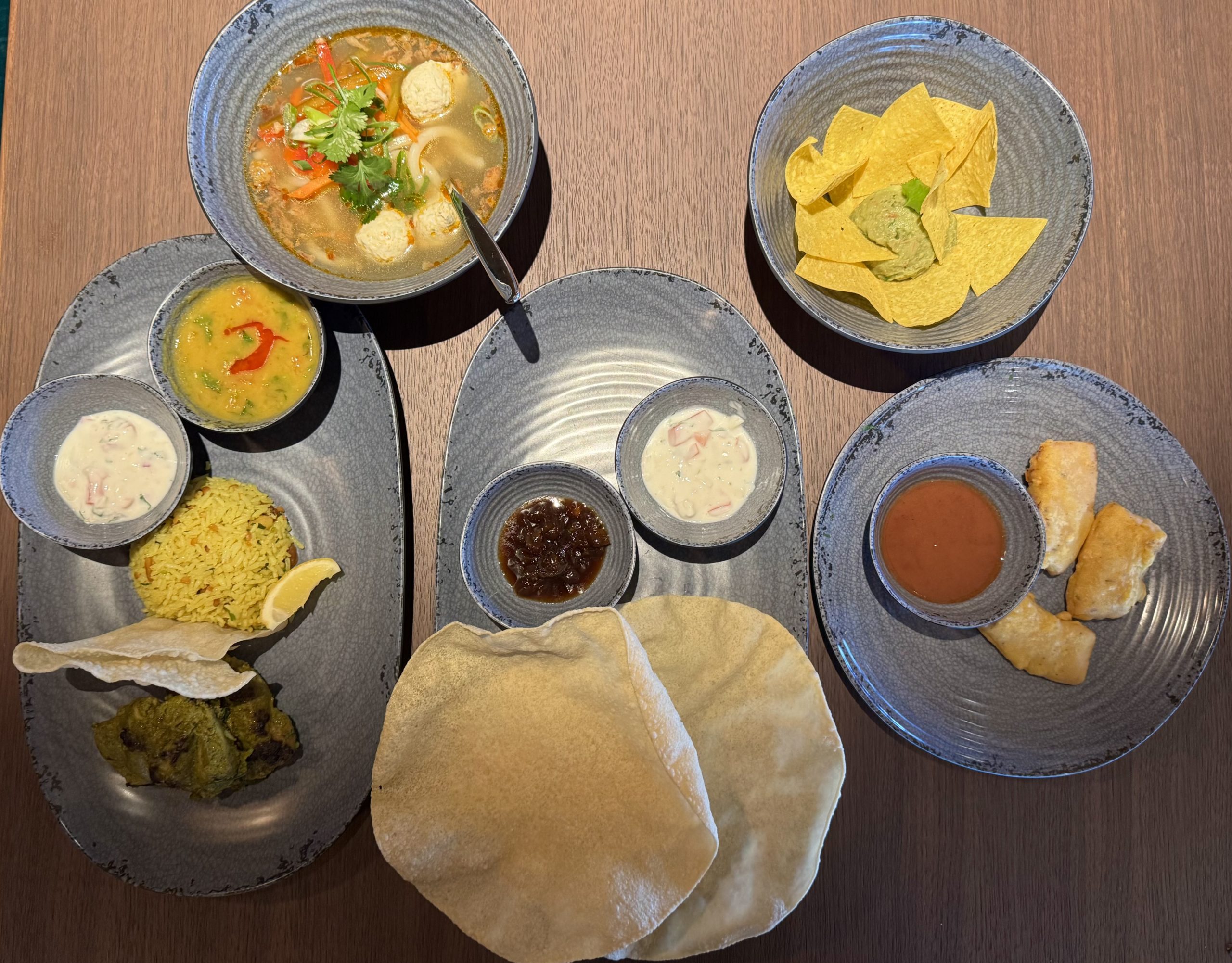 A selection of food from the Indulge Food Hall aboard Norwegian Aqua. Photo: Henrik Olsen