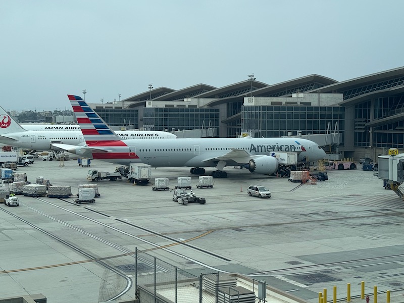 airplanes parked at an airport