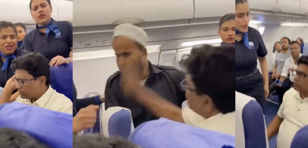 a group of people on an airplane