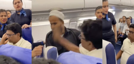a group of people on an airplane