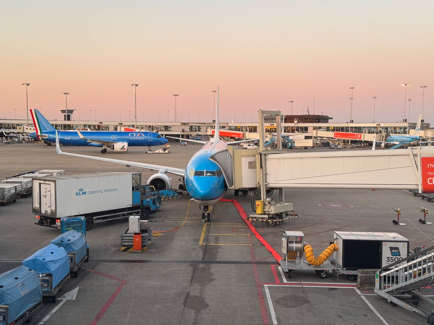 a plane at an airport