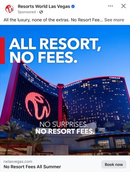 Resorts World Las Vegas All Resort No Fees