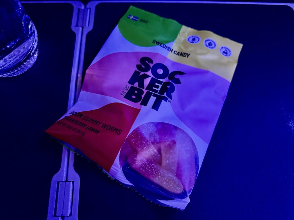 a candy bag on a table