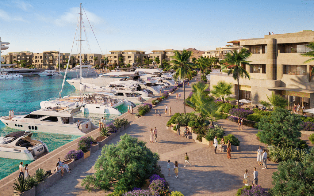 Exclusive: designing AMAALA – the wellness hub healing people and planet Promenade along yacht harbour at AMAALA