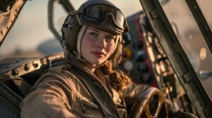 a woman in a pilot