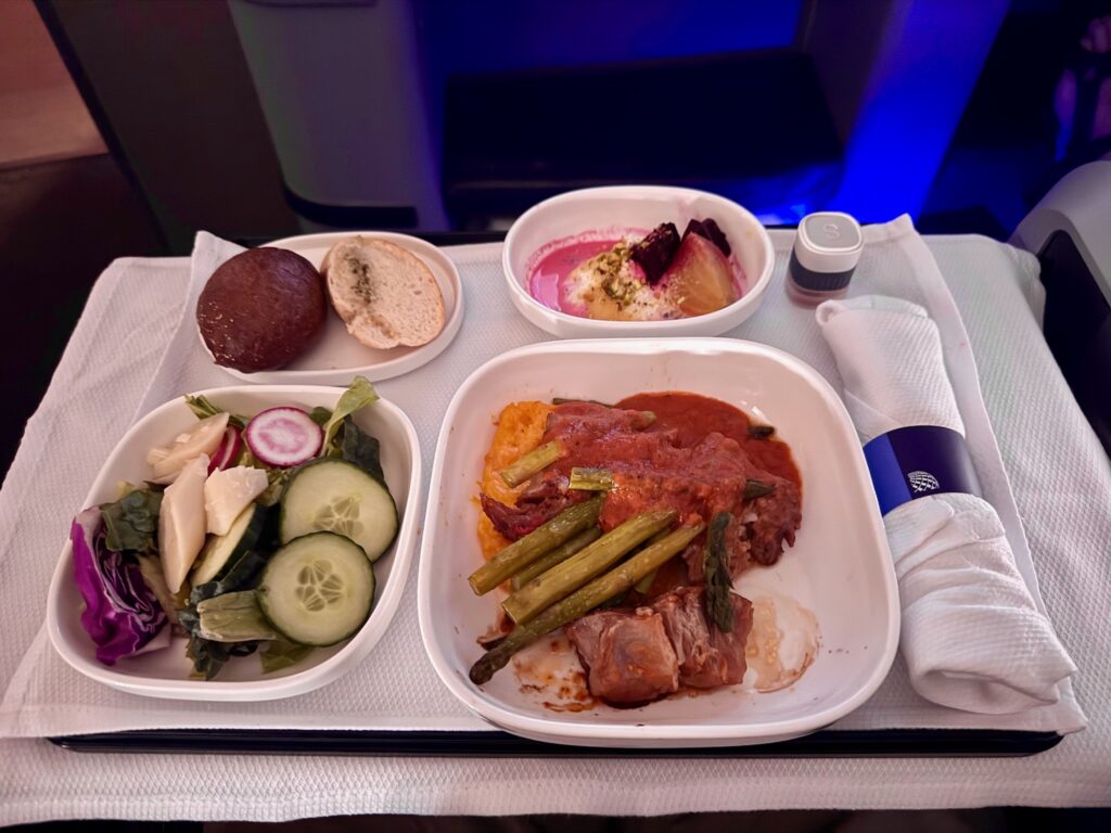 a tray of food on a tray