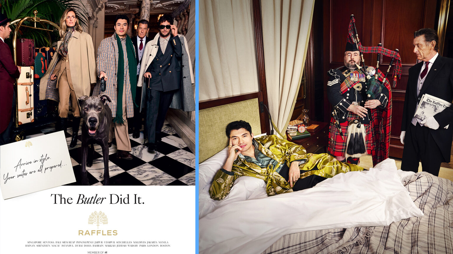 Raffles Launches New “The Butler Did It” Campaign at London’s OWO, Starring Henry Golding