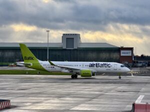 AirBaltic Files For Bankruptcy, Putting Its Ambitious A220 Strategy On Trial Air Baltic Airbus A220 taxiing