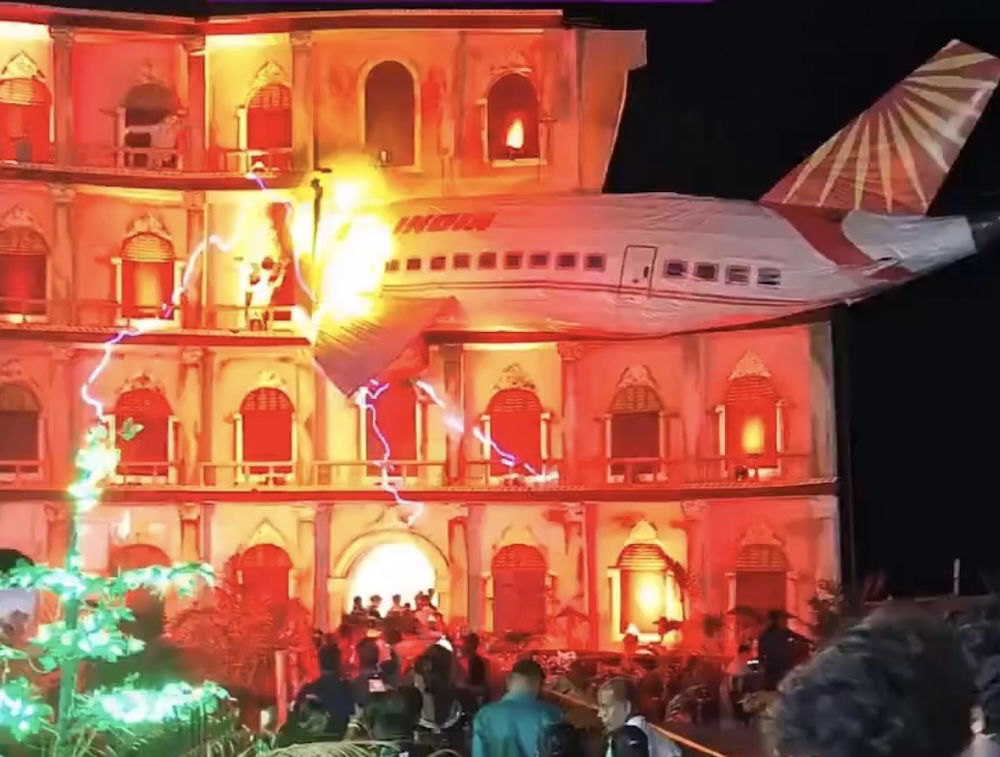 Air India Boeing 787 Crash Recreation At Religious Festival Sparks Outrage Air India Boeing 787 Crash Recreation At Religious Festival Sparks Outrage