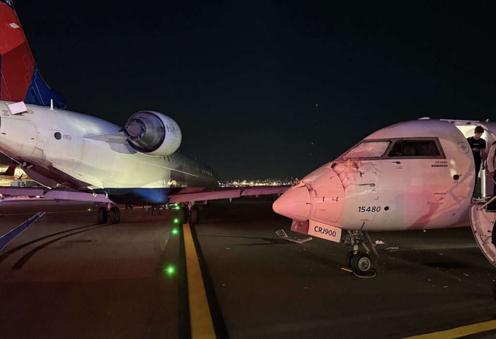 Delta Regional Jets Collide On LaGuardia Taxiway, Causing Major Damage Delta Regional Jets Collide On LaGuardia Taxiway, Causing Major Damage