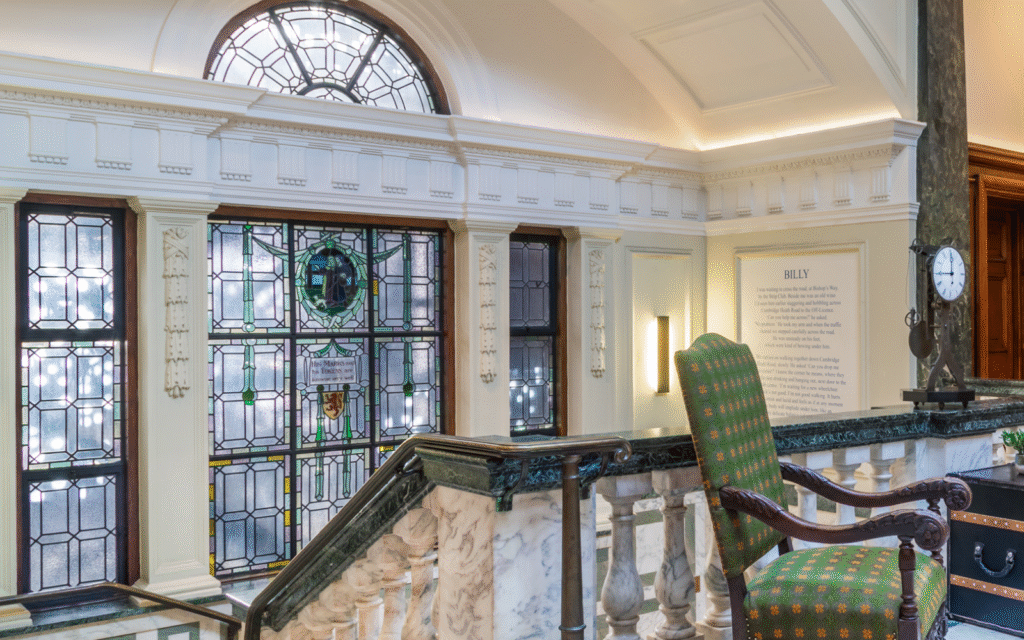 Town Hall Hotel showcases ‘The Everyday & The Epic’ Upper lobby of Town Hall Hotel showing grand art deco design window