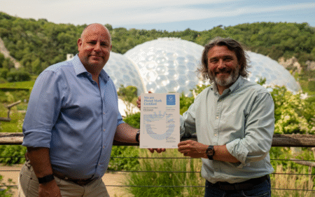 Hypnos Group MD David Baldry and Planet Mark Founder Steve Malkin at Eden Project