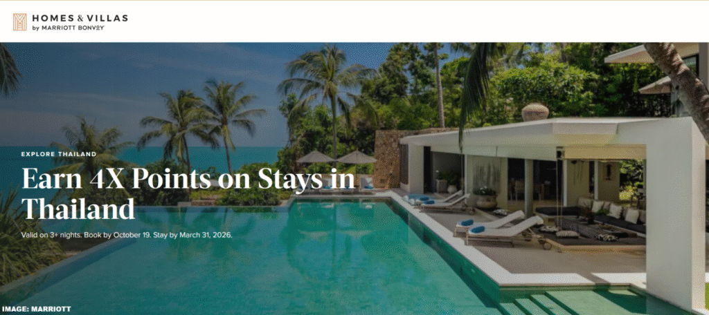 Marriott Bonvoy Homes & Villas 4X Points For Stays In Thailand Through March 31, 2026 (Book By October 19)