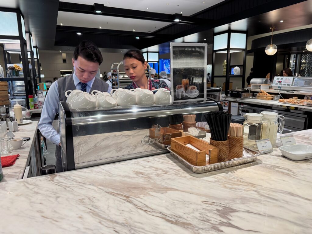 a sign in a building