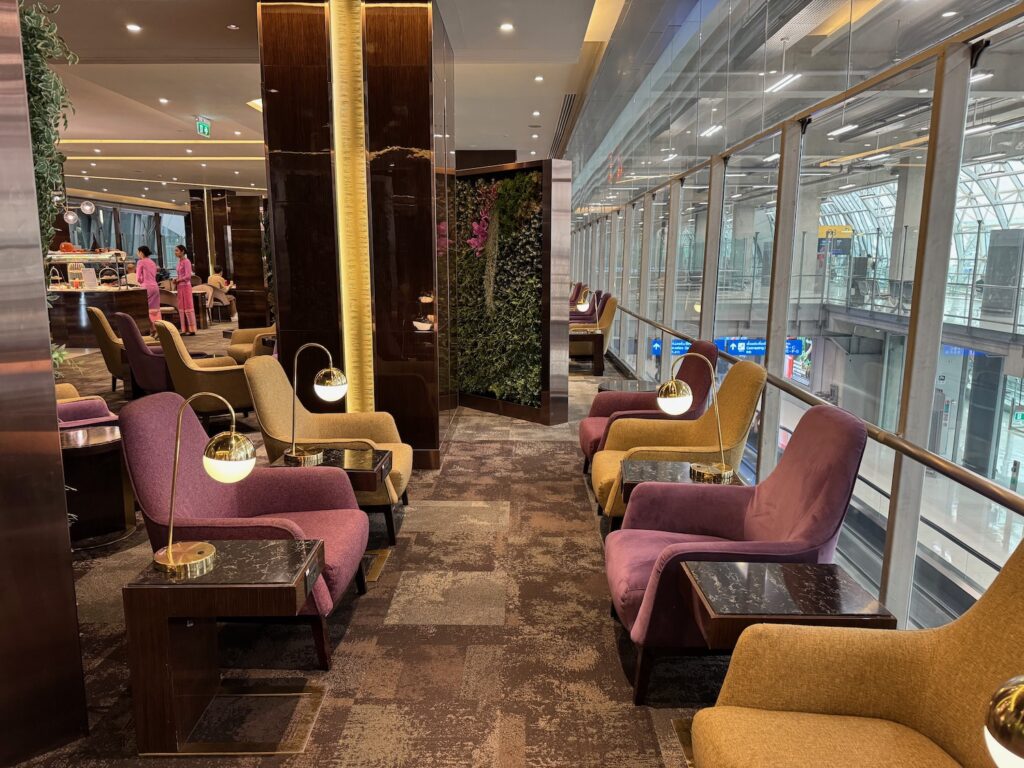 a room with chairs and tables