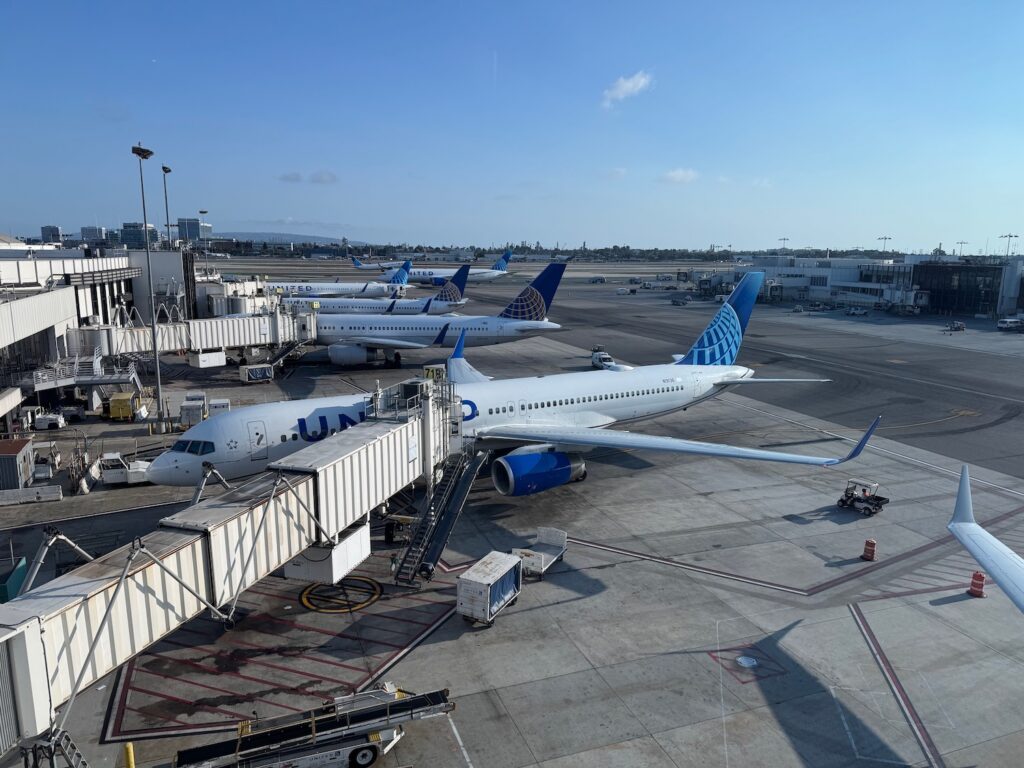 airplanes at an airport