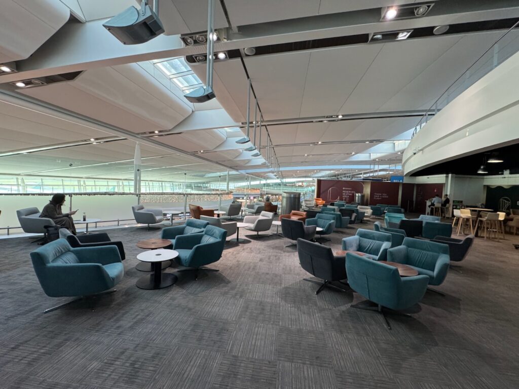 a room with chairs and tables