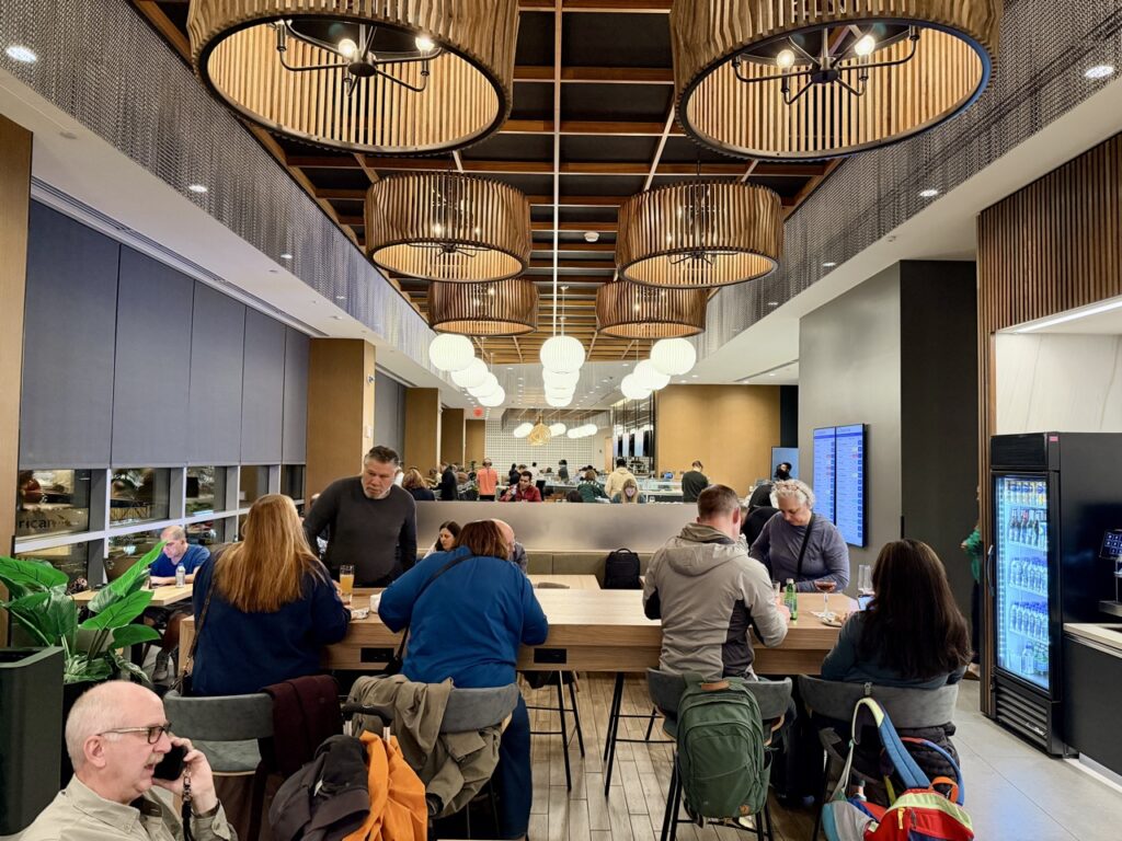 American Airlines Lounge Philadelphia flagship elevated seating