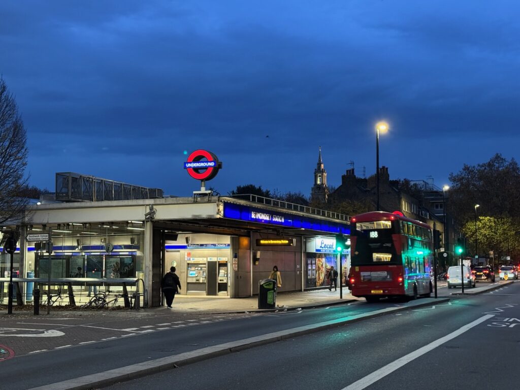 a double decker bus on the street