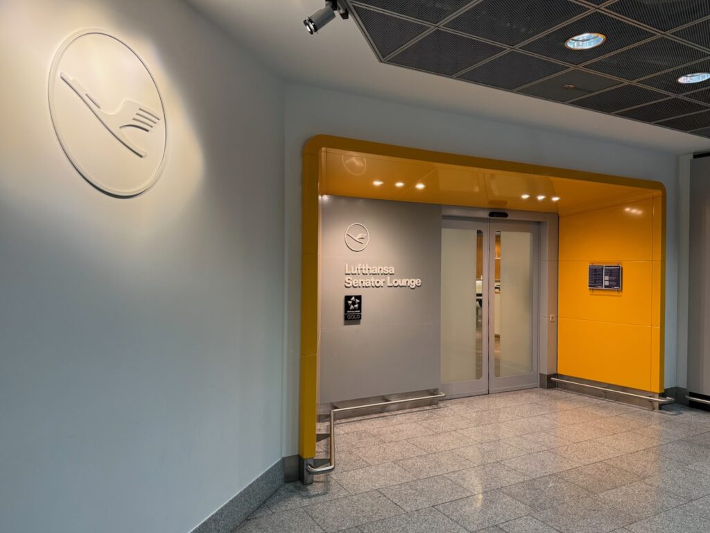 a door with a logo on it