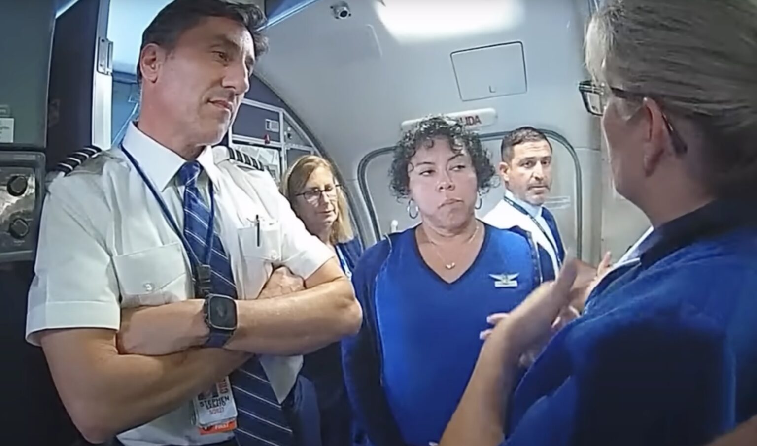 a group of people in a plane