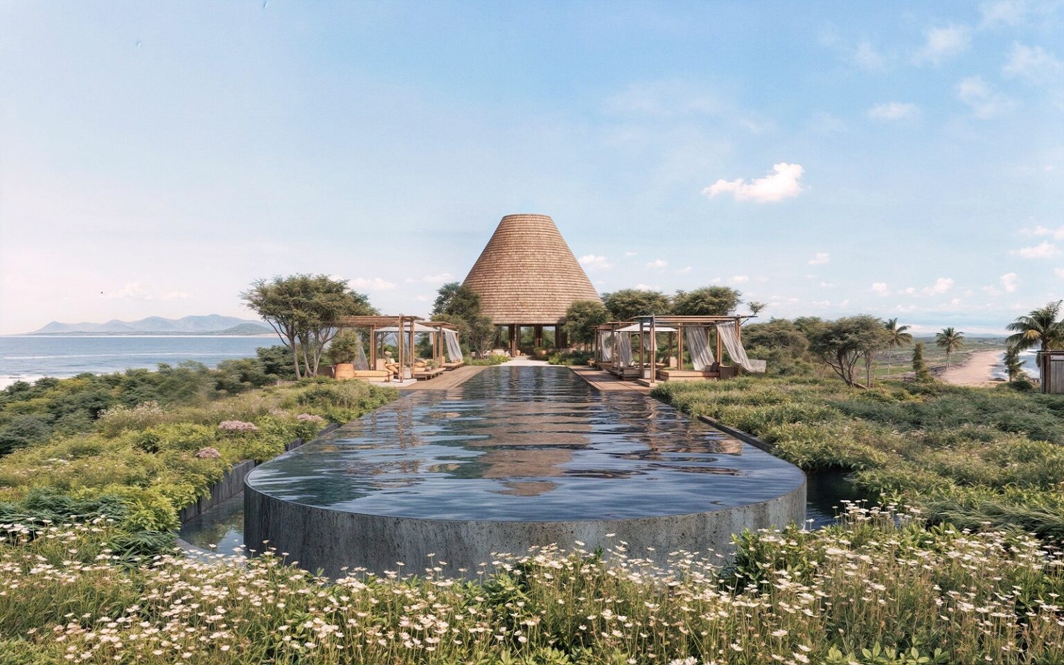 swimming pool surrounded by natural foliage at Six Senses Xala