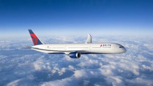 a plane flying in the sky