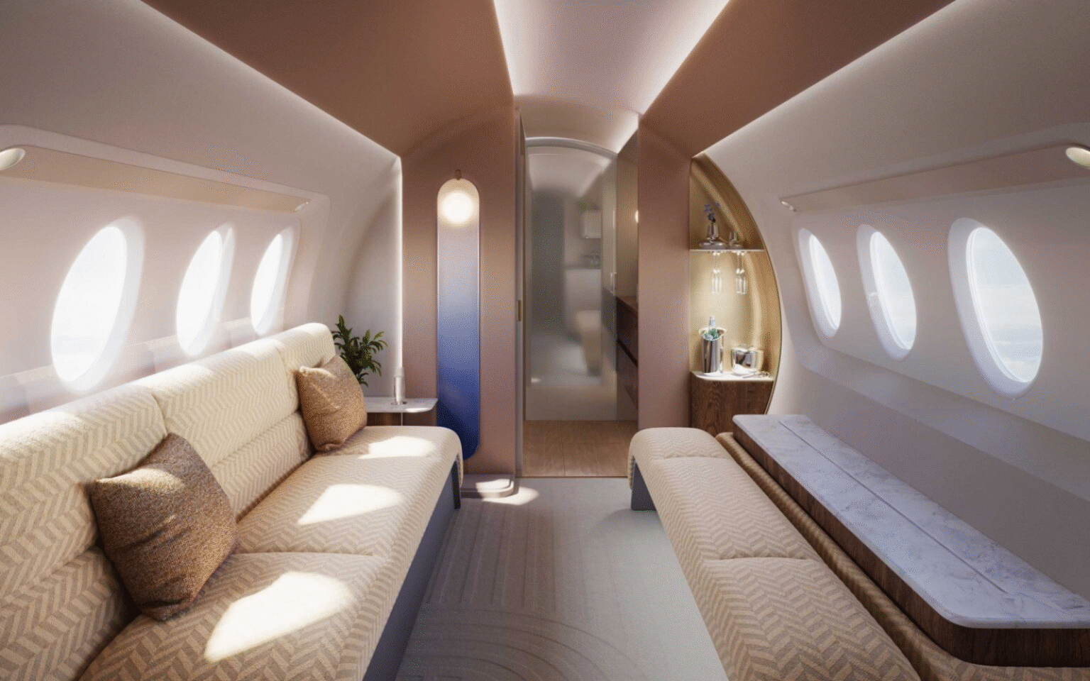 JPA Design Afterglow aircraft cabin