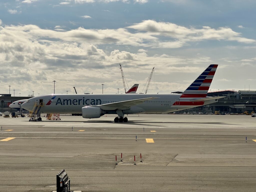 American Airlines Boeing 777-200 parked