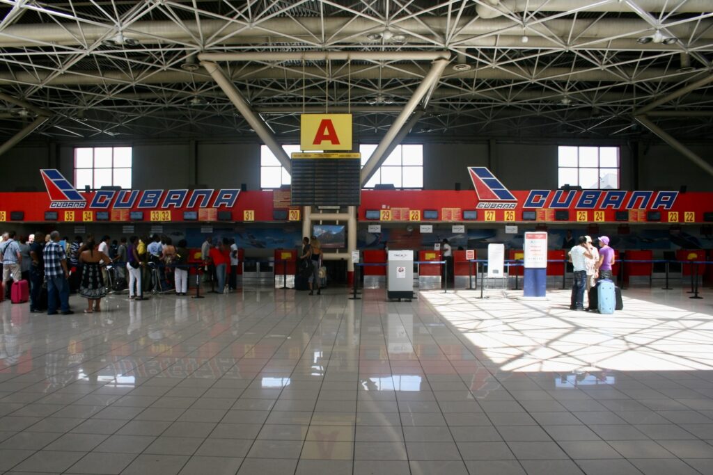 people in an airport terminal