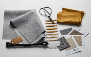 deconstructed fabric parts