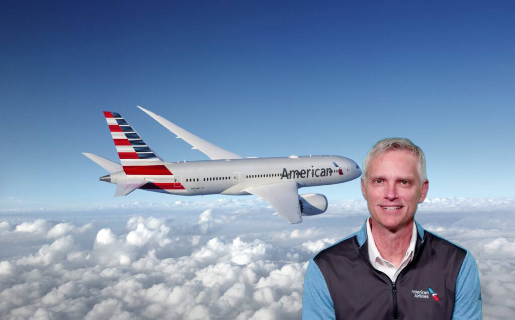 a man standing in front of a plane