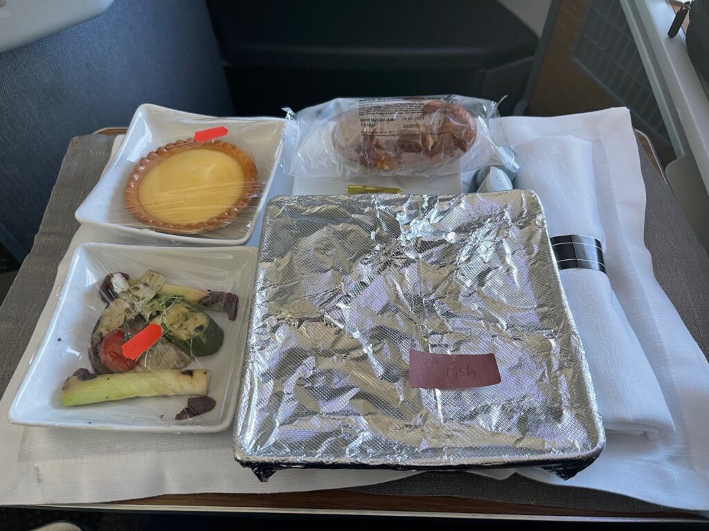 food on a tray on a table