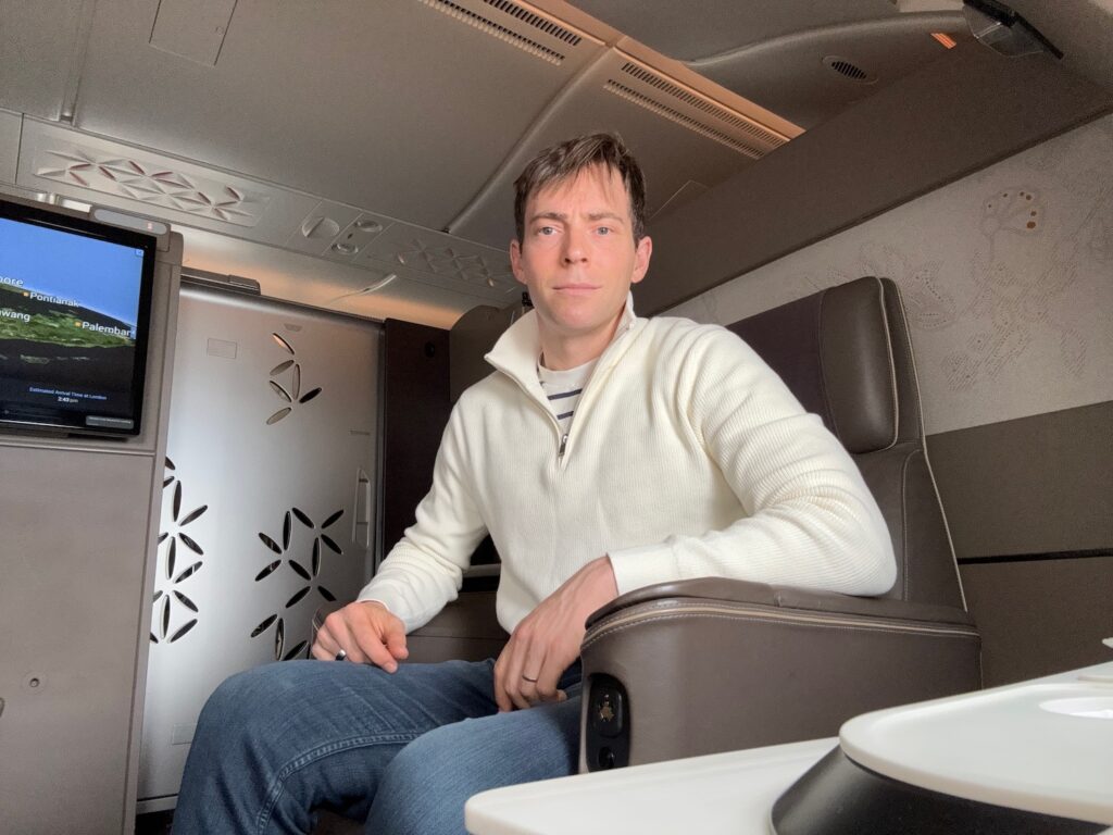 a man sitting in a chair