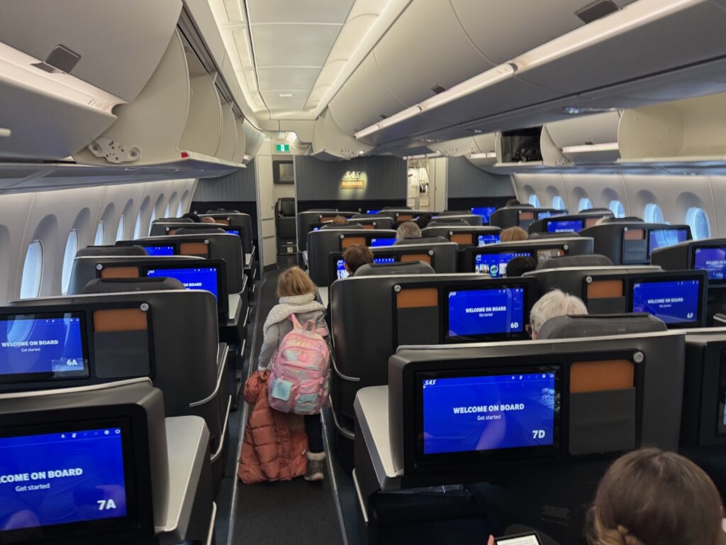 Introduction: The Holidays At 40,000 Feet On SAS, easyJet, And United a group of people on an airplane