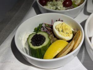 I Tried Caviar In American Airlines Business Class