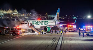 After Frontier’s Fatal Runway Strike, Passengers Fled Smoke-Filled Jet With Bags