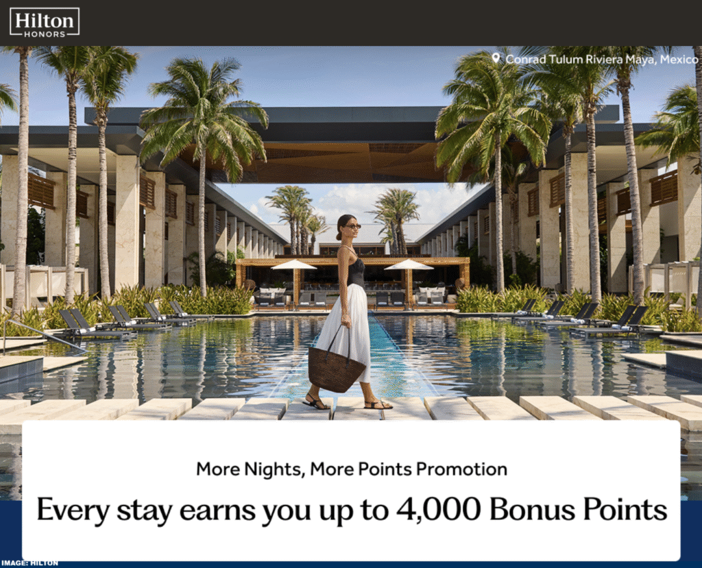 Hilton Honors More Nights, More Points Promotion For Stays June 1 – August 15, 2026
