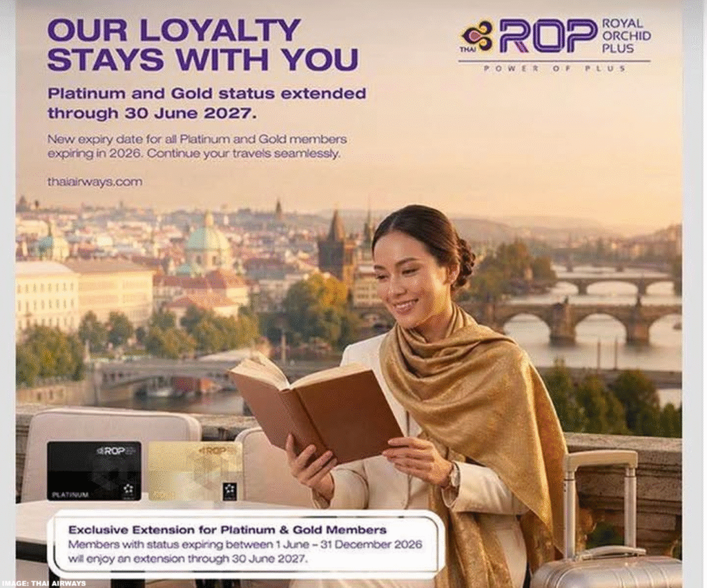 Thai Airways Royal Orchid Plus Status Extensions Through June 30, 2027 (June 1 – December 31 Expiring)