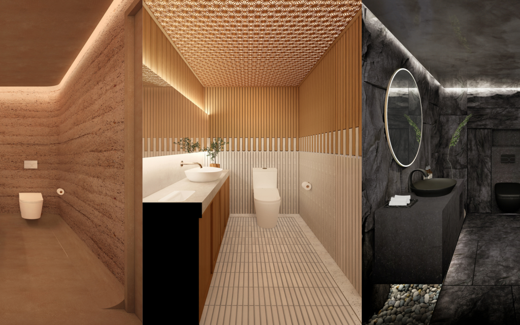 Preview: Clerkenwell Design Week – TOTO unveils its new showroom in celebration of CDW a selection of three bathroom sets in the TOTO Clerkenwell showroom