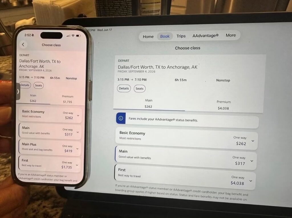 Uh Oh: Is American Airlines Charging Elite Members More? Viral Screenshot Raises Surveillance Pricing Fears