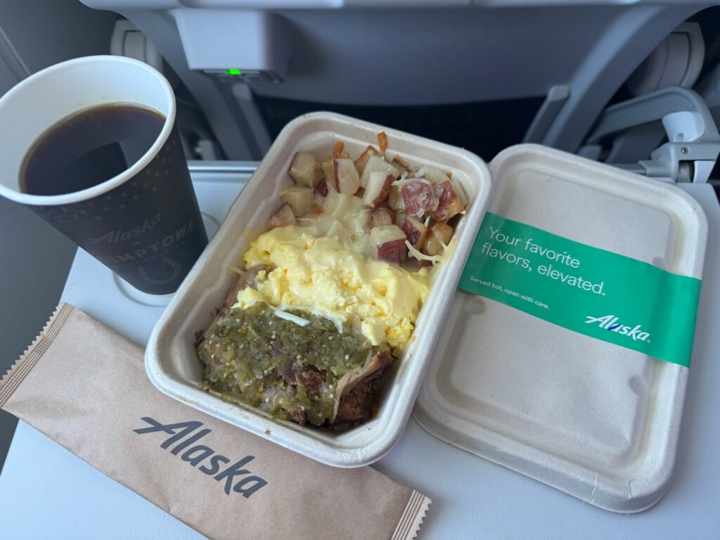 Carnitas Breakfast Bowl On Alaska Airlines: Best Airline Breakfast Ever