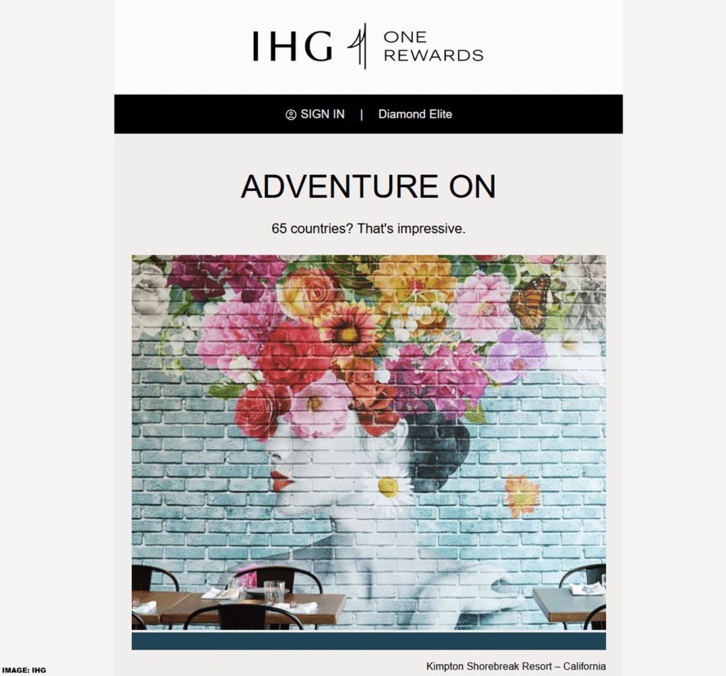 IHG Email: “You’ve been to how many countries?!”