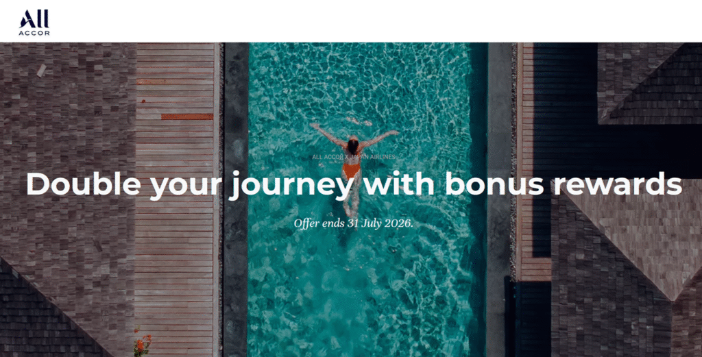 ALL Accor & Japan Airlines Mileage Bank 20% Conversion Bonus July 1 – 31, 2026