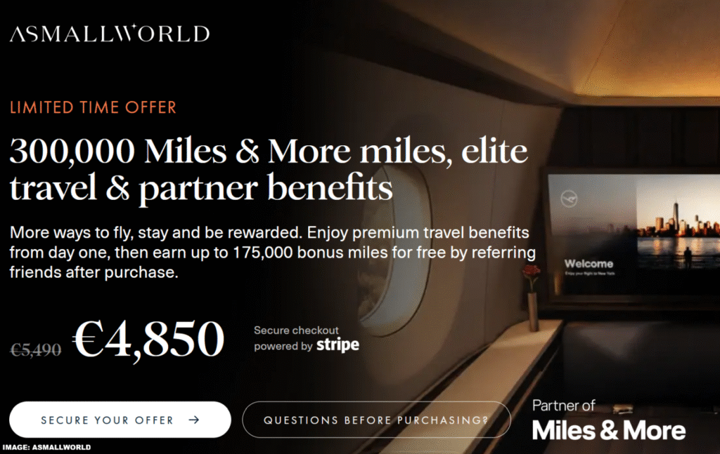LAST CALL: 300,000 Lufthansa Miles&More Miles With Other Extras For €4,850 Through July 31, 2026