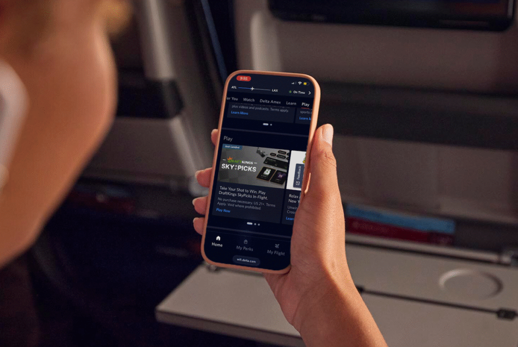 Delta Partners With Sports Betting Website DraftKings, Even Though Inflight Gambling Is Illegal Delta Partners With Sports Betting Website DraftKings, Even Though Inflight Gambling Is Illegal