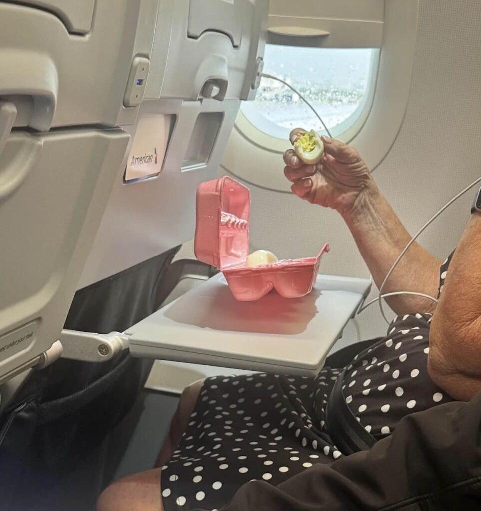 Miss Congeniality: American Airlines Passenger Gobbles Down Three Hard-Boiled Eggs While Turning Seatmates Into Personal Assistants