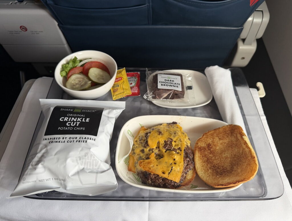 I Tried The Delta First Class Shake Shack Burger, To See What Everyone Else Is Talking About