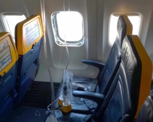 NTSB: Engine Debris Shattered Ryanair 737 Window, Nearly Pulling Passenger Out