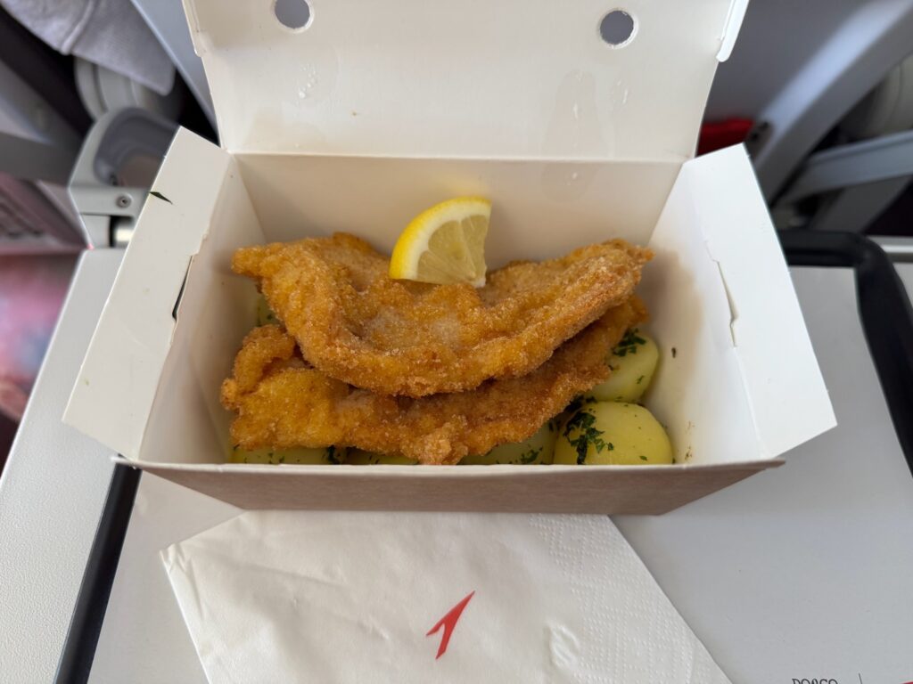 Austrian Airlines’ €13.80 Wiener Schnitzel On An 80-Minute Flight